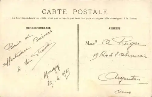 Ak Neue französische Kanone auf Plattform, I WK