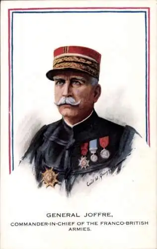 Künstler Ak General Joseph Joffre, Portrait in Uniform