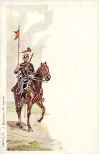 Künstler Ak Geens, Louis, Belgien, 3. Lanzenregiment