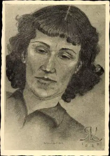 Künstler Ak Frauenportrait, Kauntal ?, 1933