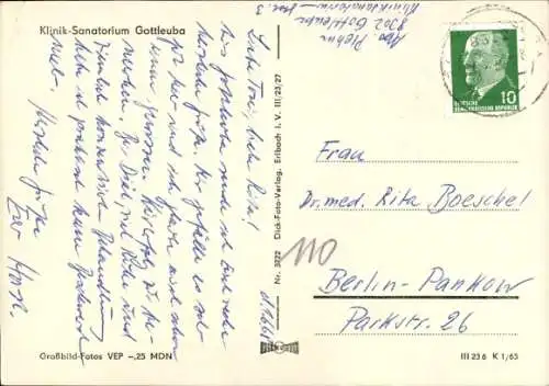 Ak Bad Gottleuba in Sachsen, Sanatorium, Haus F1, Haus F2, Haus F3