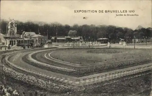 Ak Brüssel Brüssel, Ausstellung 1910, Garten von Brüssel