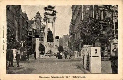 Ak Hannover in Niedersachsen, Kaiserparade 1907 in der Osterstraße