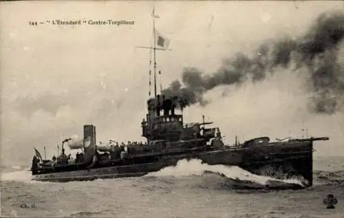 Ak Französisches Kriegsschiff Etendard