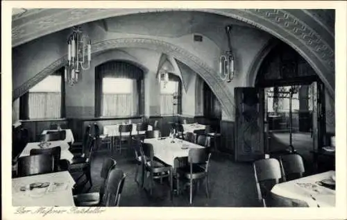 Ak Meißen in Sachsen, Meißner Ratskeller, Innenansicht
