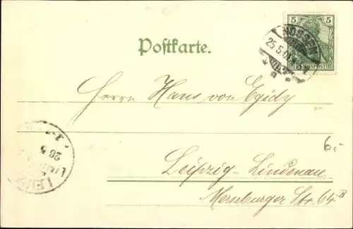 Ak Wolkau Nossen, Gedenktstein an der Unglücksstätte Prinz Albert Sachsen