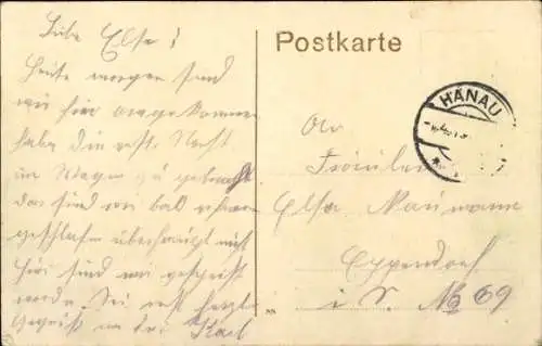 Ak Hanau am Main, Marktplatz mit Rathaus