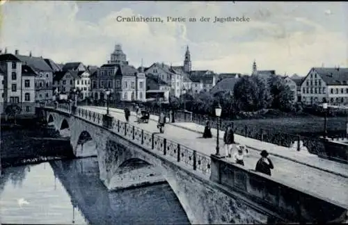 Ak Crailsheim in Württemberg, Jagstbrücke