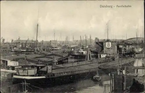 Ak Duisburg im Ruhrgebiet, Parallelhafen