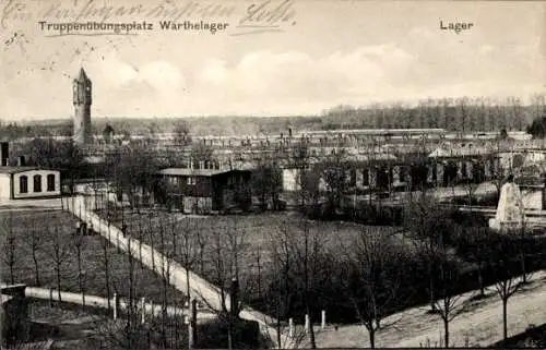 Ak Poznań Posen, Truppenübungsplatz Warthelager, Lager, Turm