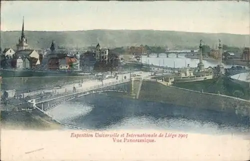 Ak Liège Lüttich Wallonien, Weltausstellung 1905, Panoramablick