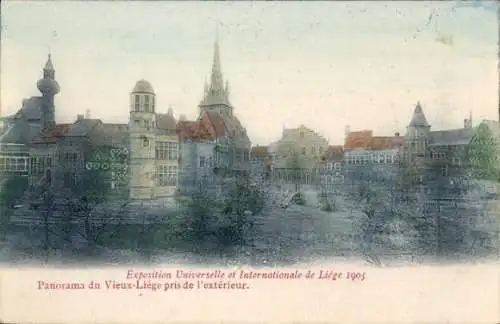 Ak Liège Lüttich Wallonien, Panorama, Weltausstellung 1905