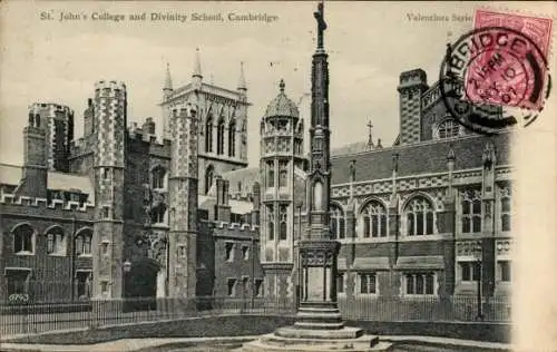 Ak Cambridge East England, St. John's College, Theologieschule