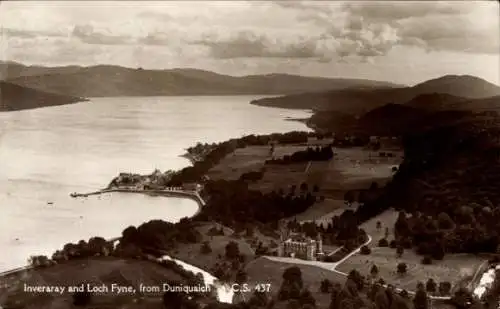 Ak Inveraray Schottland, Burg, Loch Fyne von Duniquaich