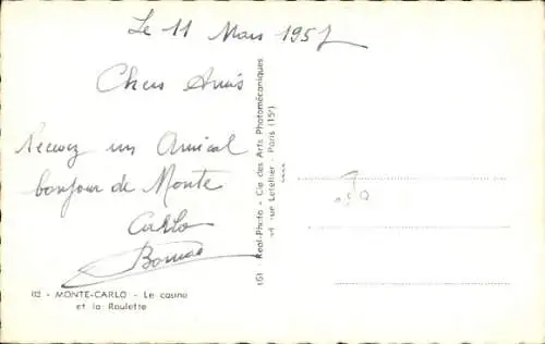 Ak Monte-Carlo Monaco, Casino, Roulette