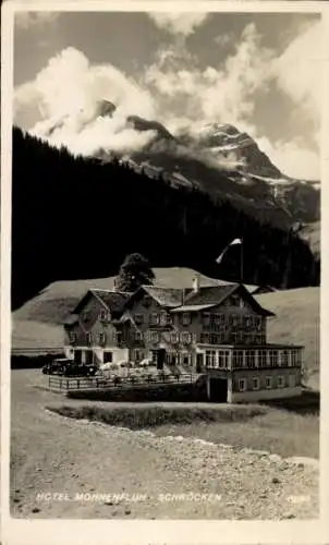 Ak Schröcken in Vorarlberg, Hotel Mohnenfluh, Landschaftsblick