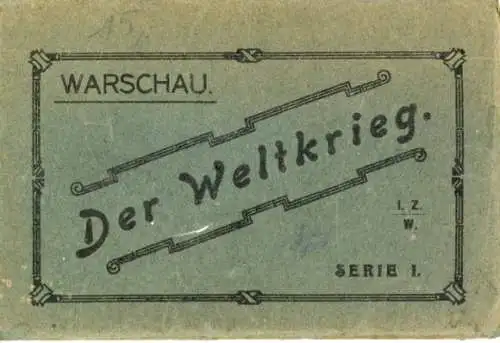 Set von 10 zusammenhängende AK "Warschau, Der Weltkrieg" Serie I.