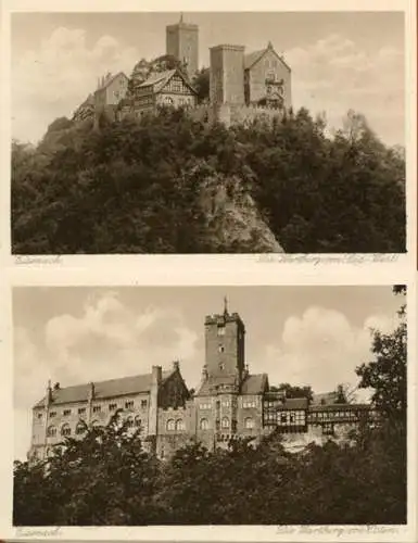 20 AK von Eisenach und die Wartburg, zusammenhängend