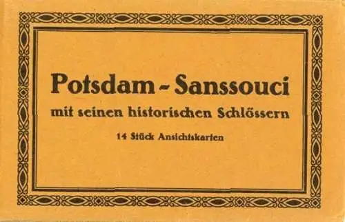 14 Ak von Potsdam - Sanssouci im Umschlag 