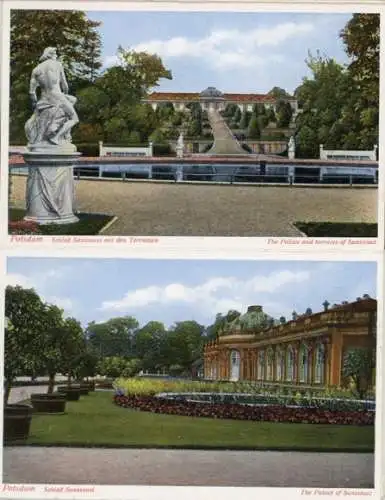 14 Ak von Potsdam - Sanssouci im Umschlag 