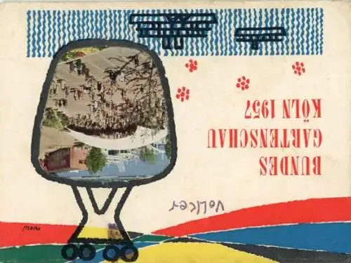 8 Ak im Umschlag " Bundes Gartenschau Köln 1957"