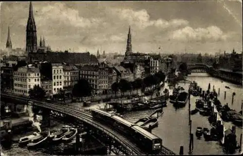 Set von 12 AK Hamburg, verschiedene Ansichten