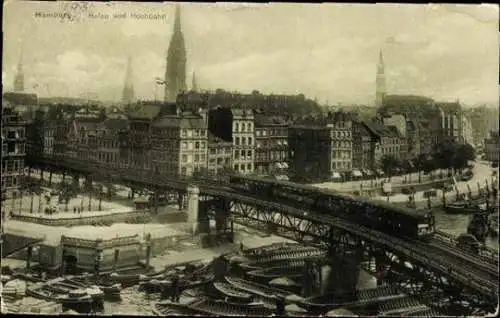 Set von 12 AK Hamburg, verschiedene Ansichten