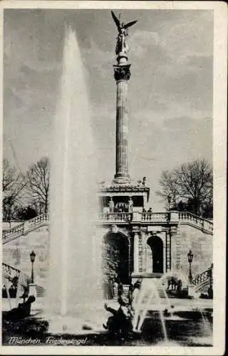 Set von 27 AK München, Marienplatz, Brunnen am Friedensengel etc.