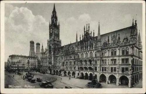 Set von 27 AK München, Marienplatz, Brunnen am Friedensengel etc.