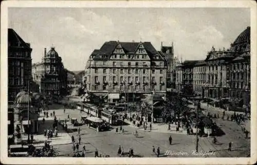 Set von 27 AK München, Marienplatz, Brunnen am Friedensengel etc.