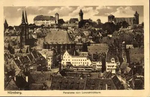 Set von 7 AK Nürnberg, Lorenzkirche etc.