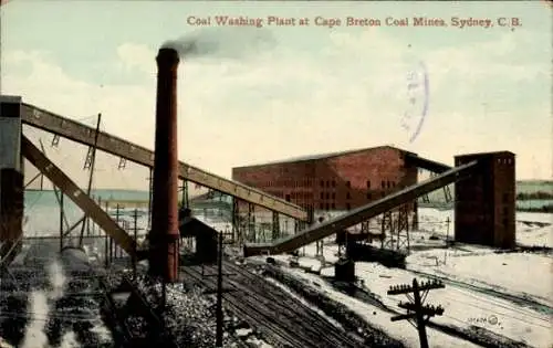 Ak Sydney Cape Breton Nova Scotia Kanada, Kohlenwaschanlage bei Cape Breton Coal Mines