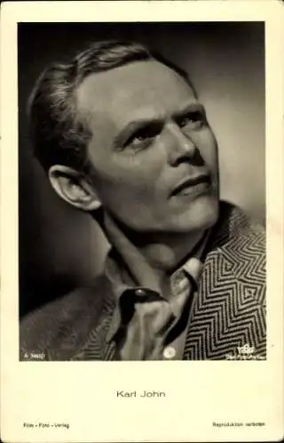 Ak Schauspieler Karl John, Portrait