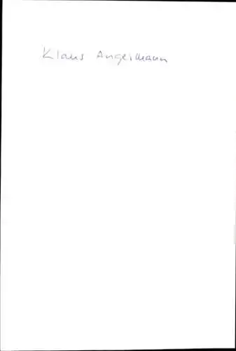 Ak Schauspieler Klaus Angermann, Portrait, Autogramm