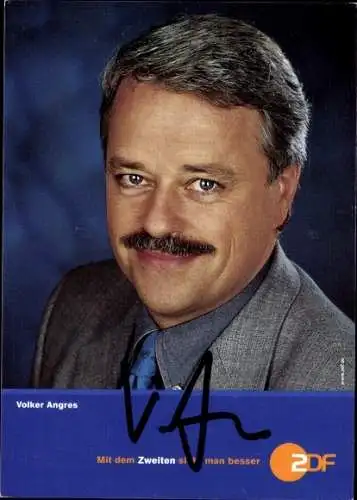 Ak Schauspieler Volker Angres, Portrait, ZDF, Autogramm