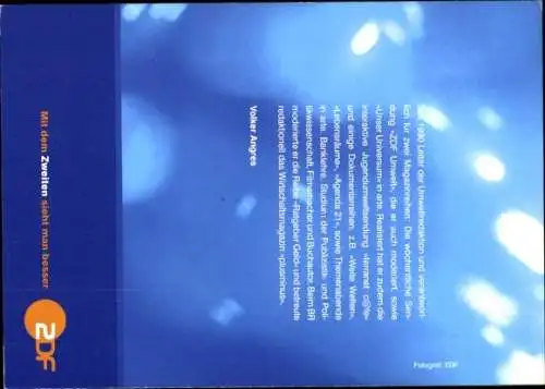 Ak Schauspieler Volker Angres, Portrait, ZDF, Autogramm