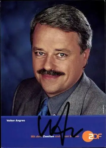 Ak Schauspieler Volker Angres, Portrait, ZDF, Autogramm