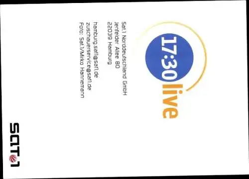 Ak Schauspieler Ulf Ansorge, Portrait, Sat.1, Autogramm