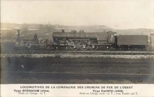 Ak Französische Eisenbahn, Compagnie des Chemins de Fer de l'Ouest, Buddicom, Pacific