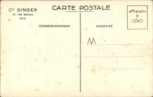 Ak Singer Nähmaschine, Reklame, Frau beim Nähen