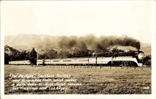 Ak US Amerikanische Eisenbahn, Daylight-Streamline-Train, Southern-Pacific Co.