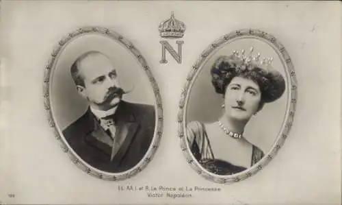 Ak Prinz und Prinzessin Victor Napoleon, Prinzessin Clémentine, Portrait