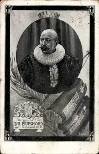 Ak Bürgermeister Dr. Burchard, Johann Heinrich Burchard, Politiker, Bürgermeister von Hamburg