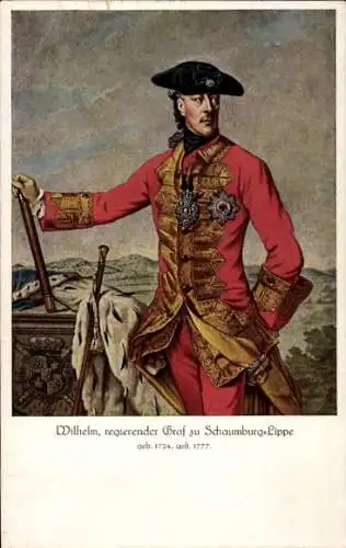Künstler Ak Wilhelm, regierender Graf zu Schaumburg Lippe