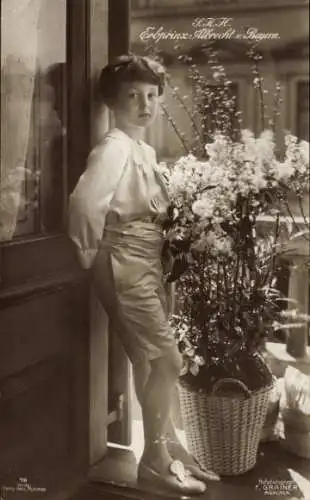 Ak Erbprinz Albrecht von Bayern, Portrait