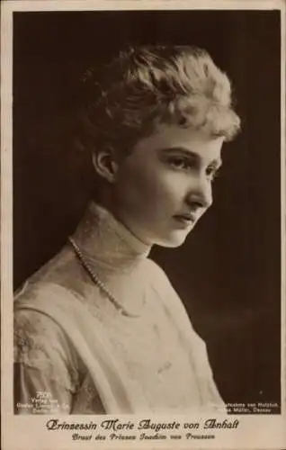 Ak Prinzessin Marie Auguste von Anhalt, Porträt