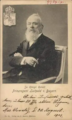 Ak Prinzregent Luitpold von Bayern, Portrait