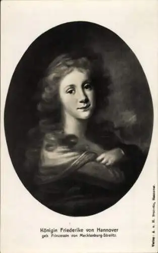 Passepartout Ak Königin Friederike von Hannover, Prinzessin von Mecklenburg-Strelitz, Portrait