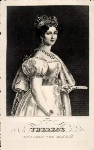 Ak Königin Therese von Bayern, Portrait