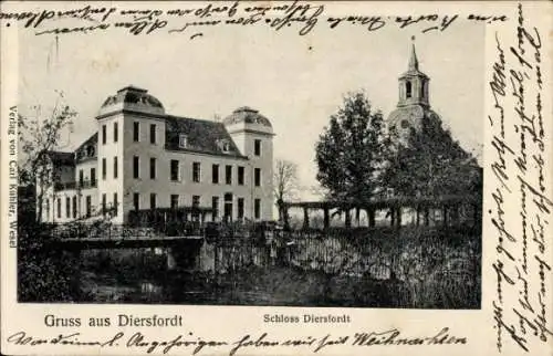 Ak Diersfordt Wesel am Niederrhein, Partie am Schloss